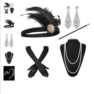 1920s flapper COSTUME Accessory SET